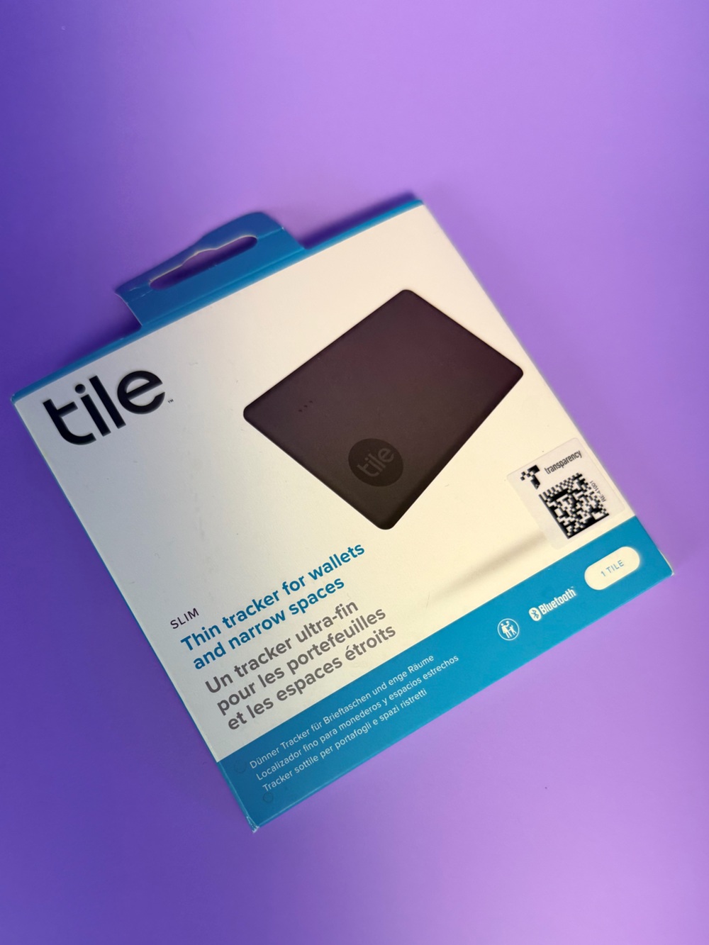 Tile Slim Bluetooth Wallet Tracker - Black